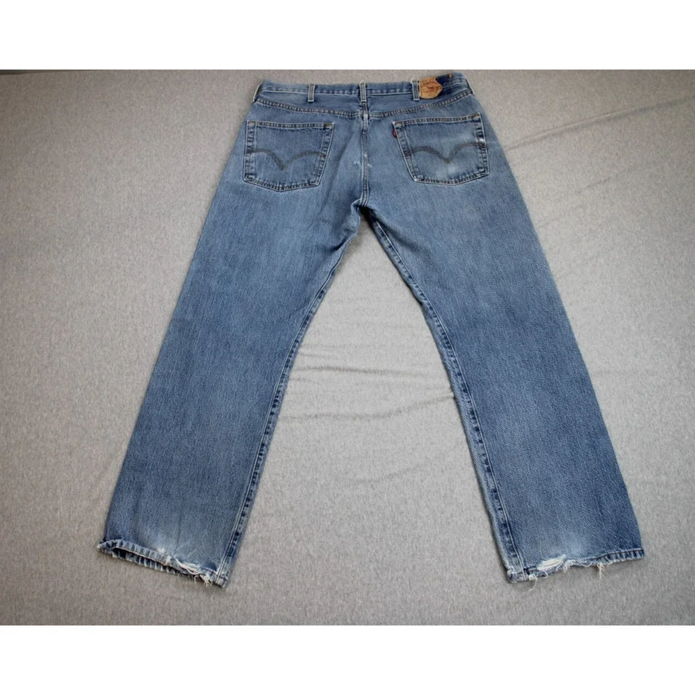 Levi's 501 Jeans Mens 38 X 30 Blue Denim 100% Cotton Button‎ Fly Straight Leg